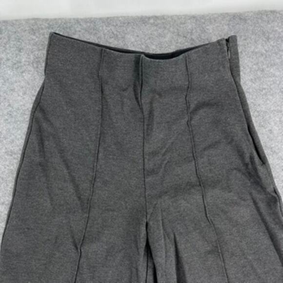 Quince Ultra-Stretch Ponte Super Wide Leg Ankle Pants Gray Medium - Picture 3 of 6